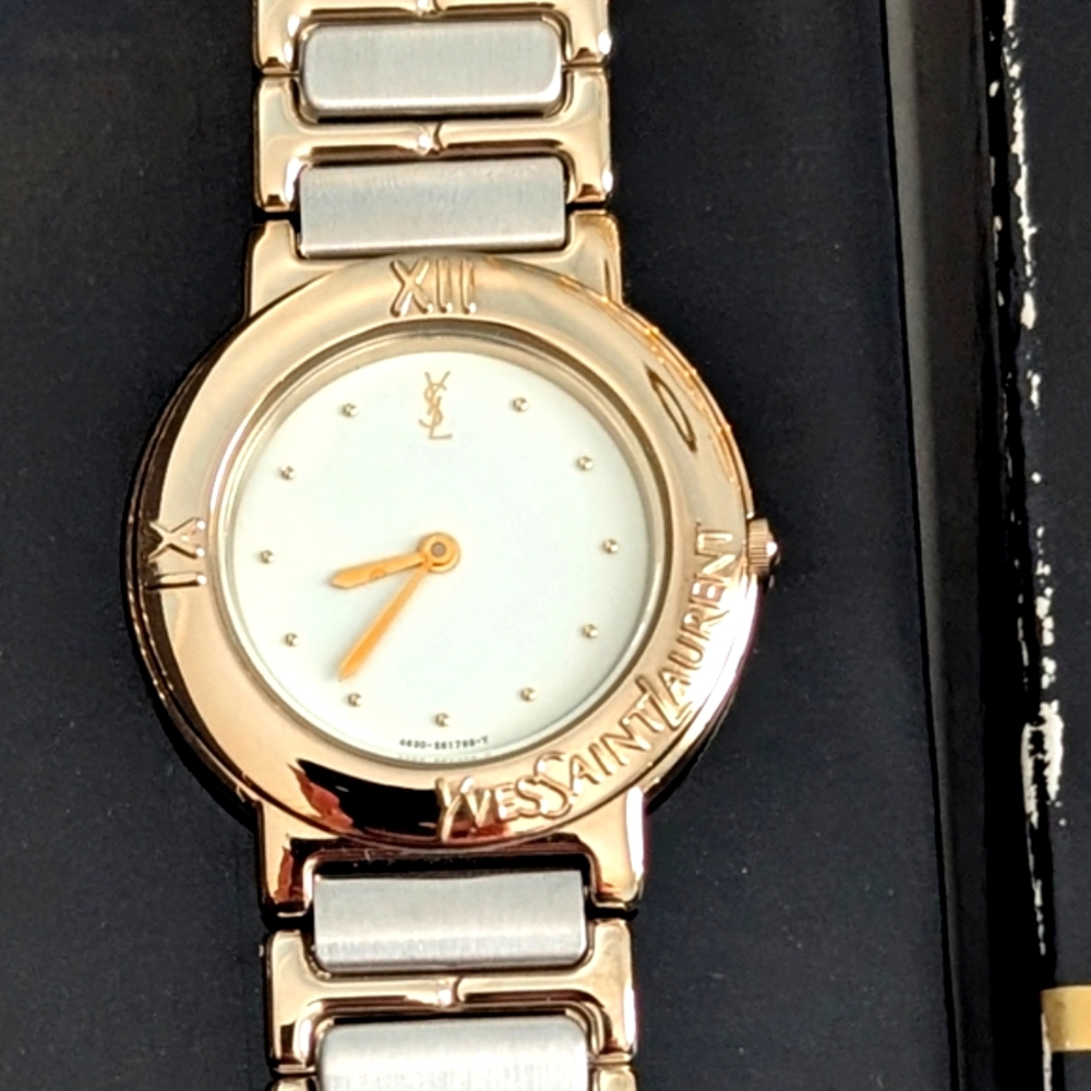 Yves‎ Saint Laurent Gold and Silver Watch
